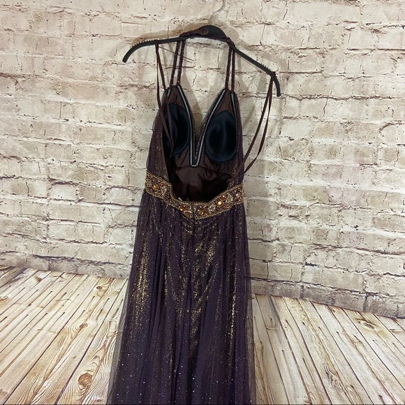 Shimmer by Bari Jay sparks halter prom homecoming dress size 2 - Picture 11 of 12